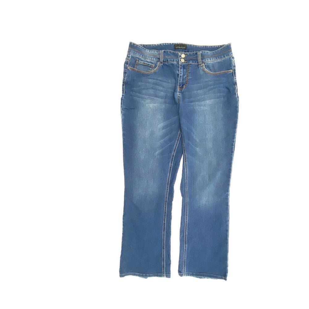 Attention Jeans Women 14P Blue Dark Wash Bootcut Denim Mid Rise R2200